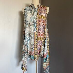 Multicolor Sleeveless Tunic Top